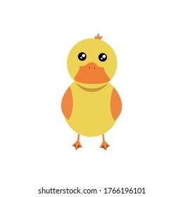 Yellow baby duck abstract vector