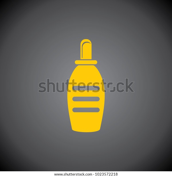 Download Yellow Baby Milk Bottle Icon On Stock Vector Royalty Free 1023572218 PSD Mockup Templates