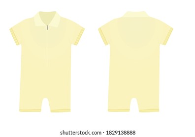 Yellow baby suit. vector illustration