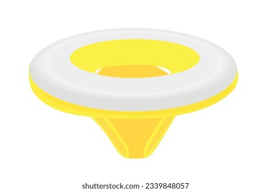 Anillo de nado de bebé amarillo. vector