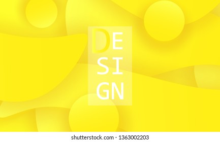 Yellow background. 3d design. Dynamic elements. Minimal cover. Landing page. Modern fluid gradient. Vector illustration.