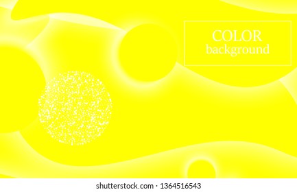 Yellow background. 3d design. Dynamic elements. Minimal cover. Landing page. Modern fluid gradient. Vector illustration.