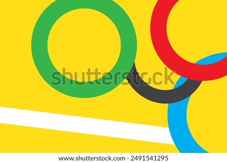 Yellow background with abstract circles.