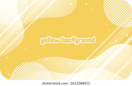 Yellow background abstract cute, geometric, shape. vector