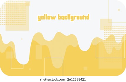 Yellow background abstract cute, geometric, shape. vector