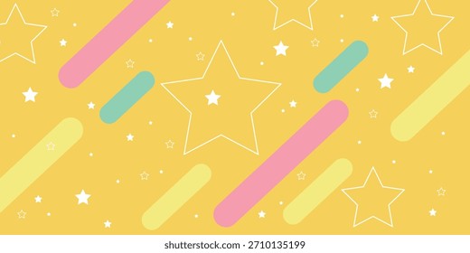 Yellow background abstract cute, geometric, shape.