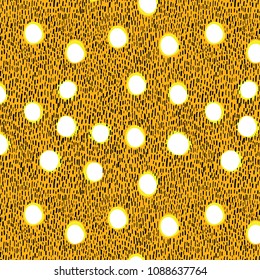 Yellow background Abstract  Dotty Seamless Pattern Design 