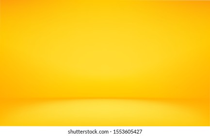 yellow background abstract with Gradient in empty room studio,
Yellow empty room studio gradient used for background, yellow background studio with shine use for product shooting. Orange background. స్టాక్ వెక్టార్