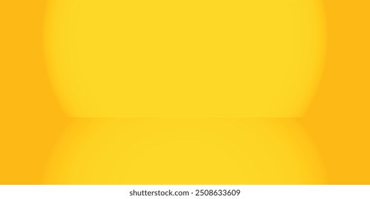 abstrato de fundo amarelo com Gradiente no estúdio de quarto vazio, gradiente de estúdio de quarto vazio amarelo usado para o fundo, estúdio de fundo amarelo com sol brilhante pôr do sol