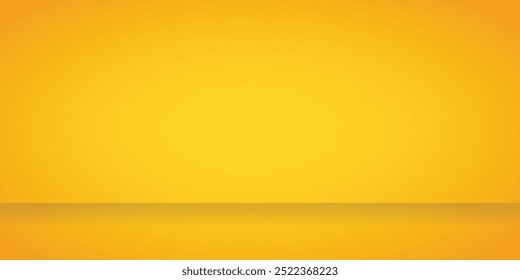 yellow background abstract with Gradient in empty room studio, Yellow empty room studio gradient used for background, yellow background studio