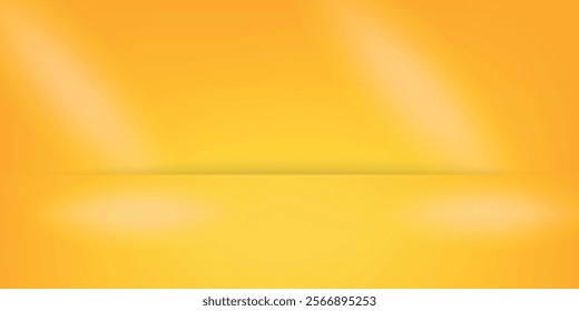 yellow background abstract with Gradient in empty room studio, Yellow empty room studio gradient used for background, yellow background studio with shine