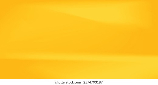 yellow background abstract with Gradient in empty room studio, Yellow empty room studio gradient used for background, yellow background studio with shine use for product shooting. modern