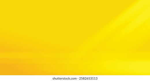 yellow background abstract with Gradient in empty room studio, Yellow empty room studio gradient used for background, yellow background studio with shine use for product shooting.