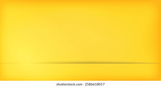 yellow background abstract with Gradient in empty room studio, Yellow empty room studio gradient used for background, yellow background studio  modern background
