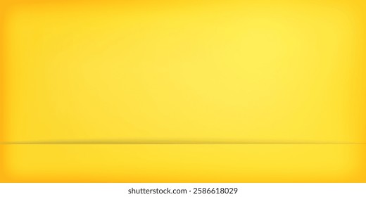 yellow background abstract with Gradient in empty room studio, Yellow empty room studio gradient used for background, yellow background studio  modern background
