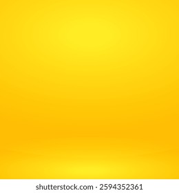 yellow background abstract with Gradient in empty room studio, Yellow empty room studio gradient used for background