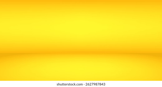 yellow background abstract with Gradient in empty room studio, Yellow empty room studio gradient used for background, yellow background studio with shine use for product shooting