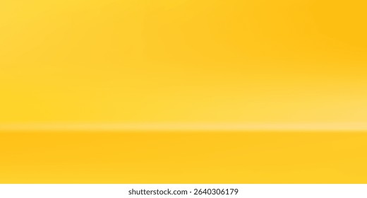 yellow background abstract with Gradient in empty room studio  Yellow empty room studio gradient used for simple