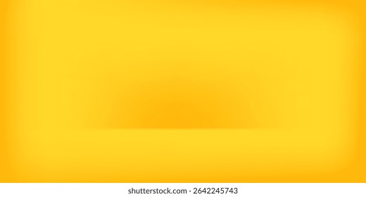 yellow background abstract with Gradient in empty room studio, Yellow empty room studio gradient used for background, yellow background studio with shine use for product shooting.