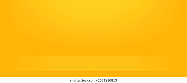 abstrato de fundo amarelo com Gradiente em estúdio de quarto vazio, gradiente de estúdio de quarto vazio amarelo usado para fundo, estúdio de fundo amarelo com brilho