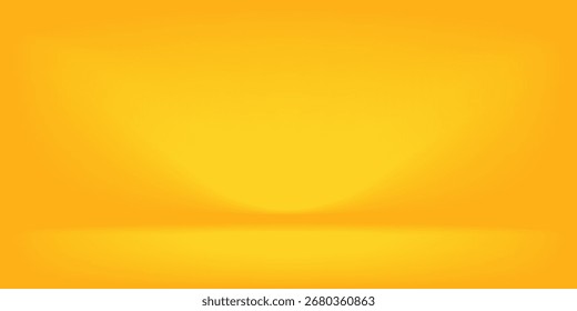 abstrato de fundo amarelo com Gradiente no estúdio de quarto vazio, gradiente de estúdio de quarto vazio amarelo usado para o fundo, estúdio de fundo amarelo com uso brilhante para a fotografia de produtos.