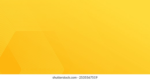 Yellow background abstract with Gradient hexagon in empty room gradient simple art modern