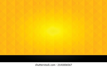 yellow background abstract with gradient in studio and wall texture vector, empty room studio used for product presentation, yellow wallpaper with shine use for product shooting