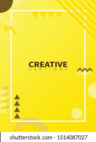 Yellow background banner with geometric, shape, and circle element for bussiness promotion, banner advertising, cover and banner website