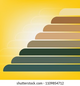 Yellow background bar graphs for inserting letters with different lengths.