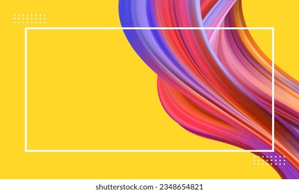 yellow background with beauty gradient flow wave
