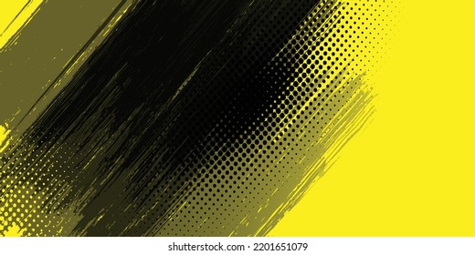 Yellow background and black dot