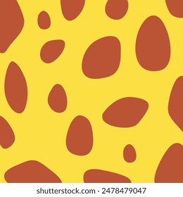 Yellow background with brown irregular spots