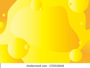 yellow background with bubbles abstract vector
