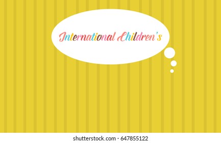 Yellow background card childrens day