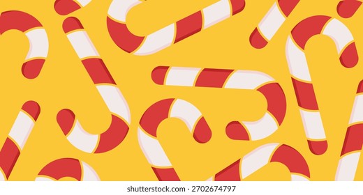 Fundo amarelo com bengalas vermelhas estilo desenho animado. Design para banners, cartazes e mídias sociais.