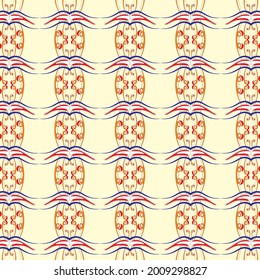 yellow background with colorful abstract line pattern