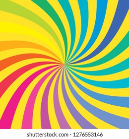 Yellow background colorful twirl background vector