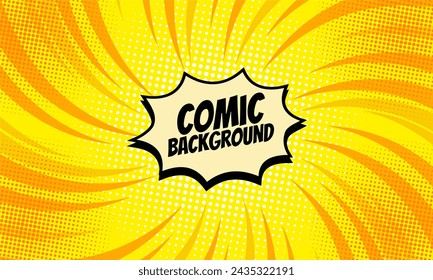 yellow background comic burst style 