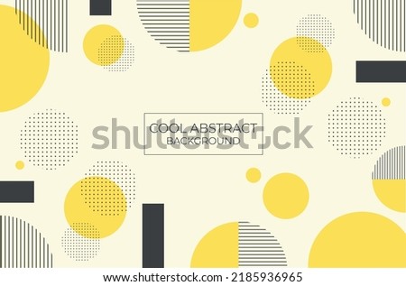 Yellow background cool bauhaus design