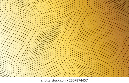 Yellow background design with black spots, modern illustration