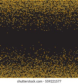 Yellow background with dispersed particles. Vector illustration for your graphic design.