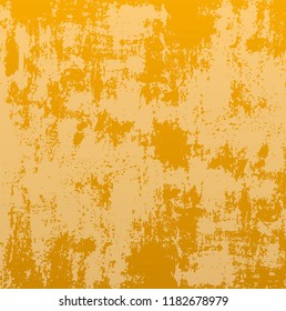 Yellow Background With Distressed Paint. Vector Texture