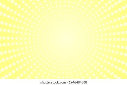 Yellow background with dots. Abstract background with halftone dots design. Vector illustration.