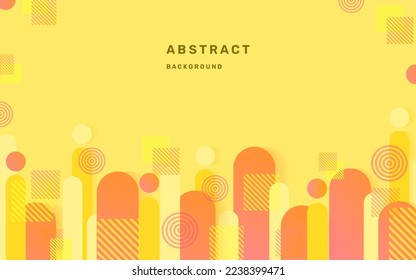 Yellow background dynamic wavy light and shadow. liquid dynamic shapes abstract composition. modern elegant design background. illustration vector 10 eps
