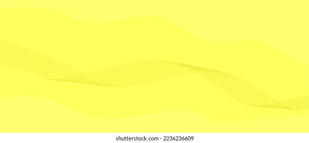 Yellow background with geometric wavy line