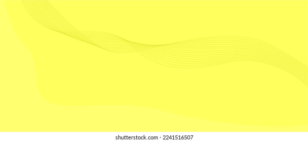 Yellow background with geometric wavy line