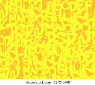 Yellow background graffiti 