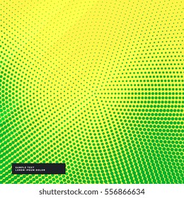 yellow background with green halftone effect