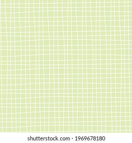 Yellow background with hand drawn irregular white line pattern vector illustration. Textured lined graph paper, good for blank business notebook sheets or mathematical grid backgrounds.