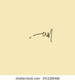 am yellow background handwritten logo